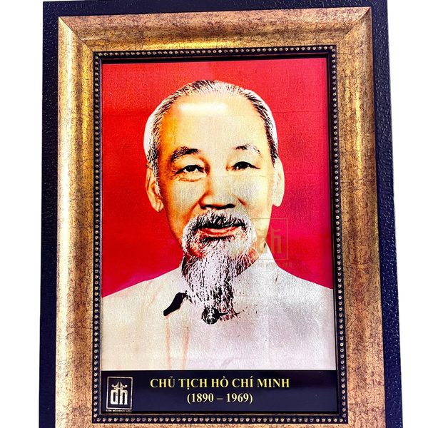 Tranh sơn mài - Bác Hô chân dung