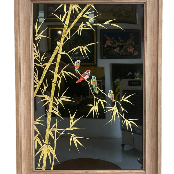 Tranh sơn mài nghệ thuật - Trúc Chim