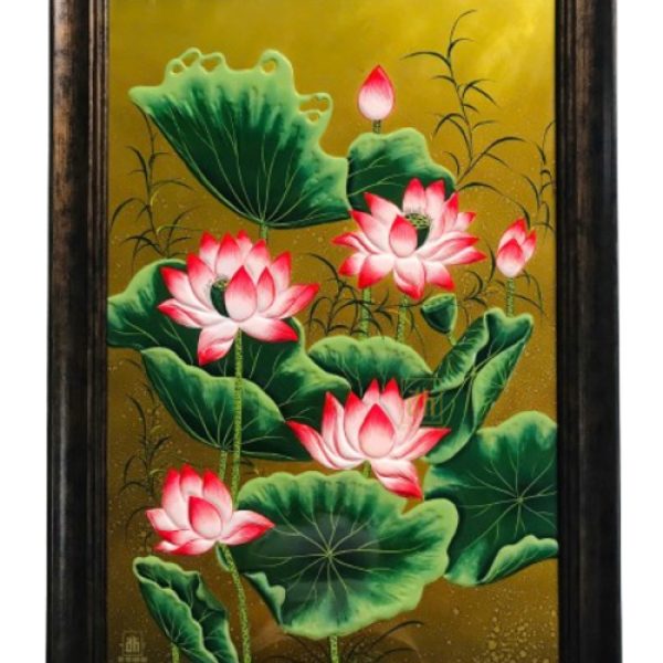 TRANH SƠN MÀI NGHỆ THUẬT - HOA SEN