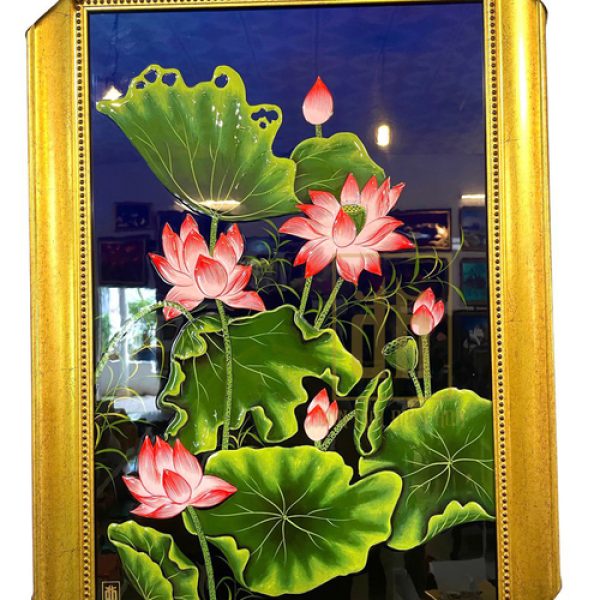 TRANH SƠN MÀI NGHỆ THUẬT - HOA SEN