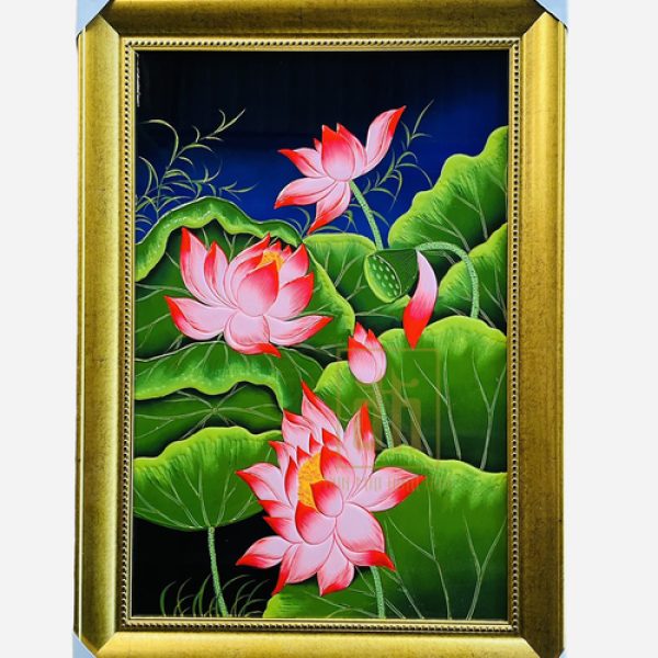 TRANH SƠN MÀI NGHỆ THUẬT - HOA SEN