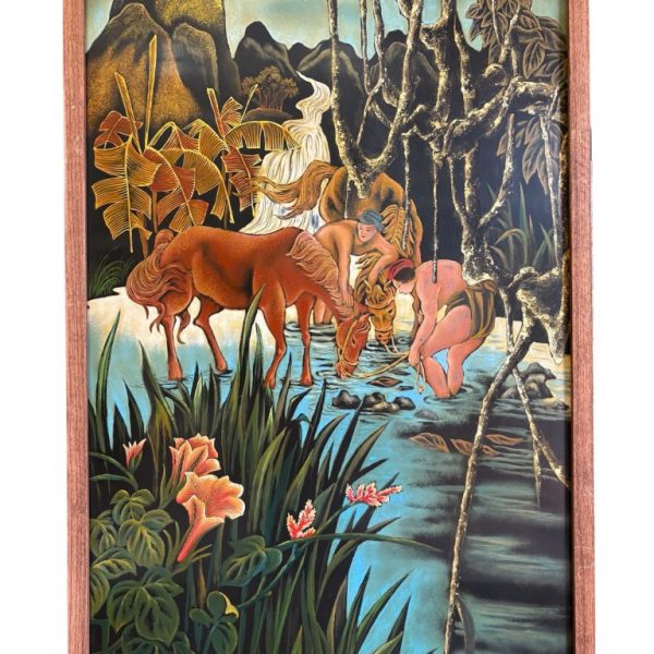 Tranh “Suối Rừng” – Sơn ta truyền thống