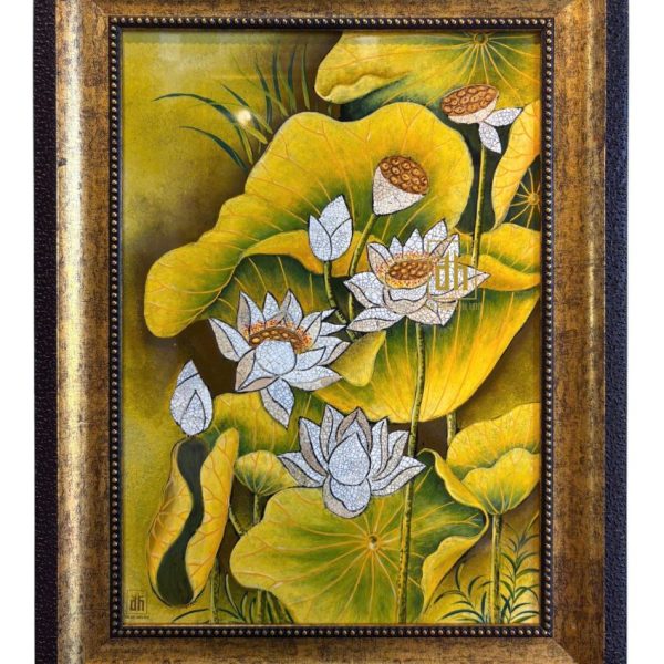 Tranh Sơn Ta Truyền Thống Liên Hoa An Nhiên